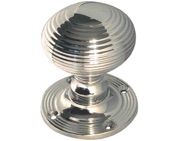Frelan Hardware Reeded Mortice Door Knob, Polished Chrome - JR6MPC (sold in pairs)