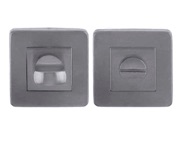 Frelan Hardware Square Bathroom Turn & Release (52mm x 7mm), Satin Stainless Steel - JSS54