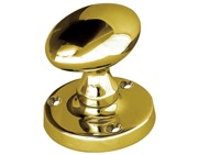 Frelan Hardware Contract Oval Mortice Door Knob, Polished Brass - JV34BPB (sold in pairs)