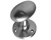 Frelan Hardware Contract Oval Mortice Door Knob, Satin Chrome - JV34BSC (sold in pairs)