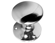 Frelan Hardware Contract Mushroom Mortice Door Knob, Polished Chrome - JV35BPC (sold in pairs)