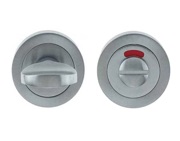 Frelan Hardware Bathroom Turn & Release With Indicator (50mm x 10mm), Satin Chrome - JV421SC