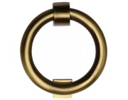 Heritage Brass Ring Door Knocker, Antique Brass - K1270-AT
