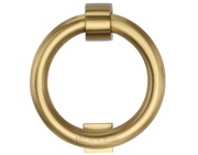 Heritage Brass Ring Door Knocker, Satin Brass - K1270-SB