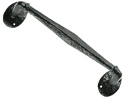 Carlisle Brass Ludlow Foundries Offset Pull Handle On Oval Rose, Black Antique - LF5266