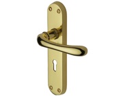 Heritage Brass Luna Polished Brass Door Handles - LUN5300-PB (sold in pairs)