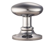 Carlisle Brass Oval Face Fix Mortice Door Knob, Polished Chrome - MK001CP (sold in pairs)