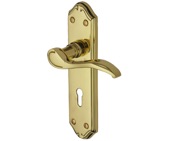 Heritage Brass Verona Polished Brass Door Handles - MM624-PB (sold in pairs)