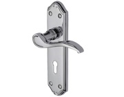 Heritage Brass Verona Polished Chrome Door Handles - MM624-PC (sold in pairs)
