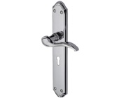 Heritage Brass Verona Long Polished Chrome Door Handles - MM824-PC (sold in pairs)