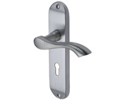 Heritage Brass Algarve Satin Chrome Door Handles - MM924-SC (sold in pairs)