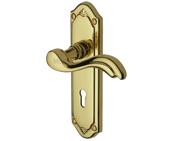 Heritage Brass Lisboa Polished Brass Door Handles - MM991-PB (sold in pairs)
