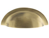 Atlantic Old English Winchester Solid Brass Cabinet Cup Pull On Concealed Fix (104mm Width), Antique Brass - OEC1176AB