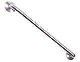 Access Hardware Straight Pull Handle Grab Rail With Surface Fix Roses (600mm C/C), Polished Stainless Steel - P724242P