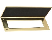 Prima Horizontal Internal Door Tidy With Draught Excluder (260mm x 88mm OR 310mm x 115mm), Polished Brass OR Unlacquered Brass - PB2012