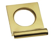 Prima Square Top Cylinder Pull (48mm x 67mm), Polished Brass - PB237