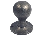 Frelan Hardware Ball Shape Mortice Door Knobs, Pewter Finish - PEW5 (sold in pairs)