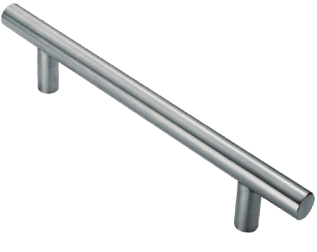 Eurospec Straight T Pull Handles (22mm Diameter Bar), Satin Stainless Steel - PFT