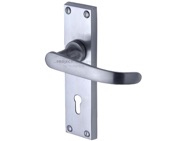 M Marcus Project Hardware Avon Design Door Handles On Backplate, Satin Chrome - PR900-SC (sold in pairs)