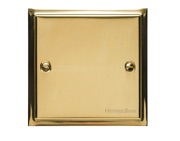 M Marcus Electrical Elite Stepped Plate Single Section Blank Plate, Polished Brass - S01.931.PB