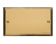 M Marcus Electrical Elite Stepped Plate Double Section Blank Plate, Polished Brass - S01.932.PB