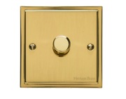 M Marcus Electrical Elite Stepped Plate 1 Gang Dimmer Switches, Polished Brass, 250 Watts OR 400 Watts - S01.971