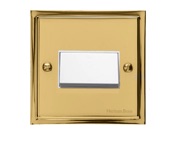 M Marcus Electrical Elite Stepped Plate Fan Isolating Switches, Polished Brass, Black Or White Trim - S01.990.PB
