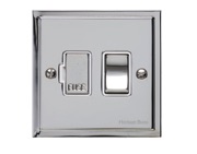 M Marcus Electrical Elite Stepped Plate Fused Spurs (Switched), Polished Chrome, Black Or White Trim - S02.835.PC