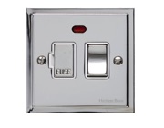 M Marcus Electrical Elite Stepped Plate Fused Spurs (Switched With Neon), Polished Chrome, Black Or White Trim - S02.836.PC