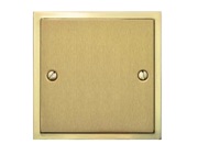 M Marcus Electrical Elite Stepped Plate Single Section Blank Plate, Satin Brass Dual Finish - S04.931.SB