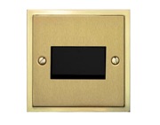 M Marcus Electrical Elite Stepped Plate Fan Isolating Switches, Satin Brass Dual Finish, Black Or White Trim - S04.990.SB