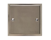 M Marcus Electrical Elite Stepped Plate Single Section Blank Plate - Satin Nickel Dual Finish - S05.931.SN