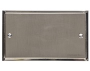 M Marcus Electrical Elite Stepped Plate Double Section Blank Plate - Satin Nickel Dual Finish - S05.932.SN