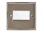M Marcus Electrical Elite Stepped Plate Fan Isolating Switches, Satin Nickel Dual Finish, Black Or White Trim - S05.990.SN