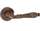Spira Brass Hammered Hazel Lever On Rose, Antique Brass - SB1110AT (sold in pairs)