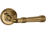 Spira Brass Beehive Lever On Rose, Aged Brass - SB1111AB (sold in pairs)
