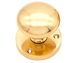 Spira Brass Victorian Mortice Door Knob (60mm), Polished Brass - SB2114PB (sold in pairs)