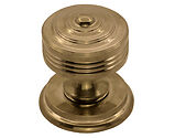 Spira Brass Carter Mortice Door Knob (60mm Diameter Rose), Aged Brass - SB2132AB (sold in pairs)