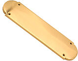 Spira Brass Victorian Half Round Finger Plate (300mm x 75mm), Polished Brass - SB2216PB