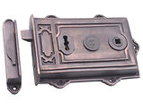 Spira Brass Davenport Rim Lock, Aged Bronze - SB7101ABZ