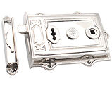Spira Brass Davenport Rim Lock, Polished Nickel - SB7101PN