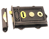 Spira Brass Davenport Rim Lock, Pewter - SB7101PEW