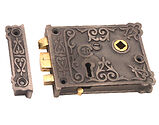 Spira Brass Floral Rim Lock, Pewter - SB7102PEW