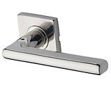 M Marcus Steel Line Apollo Grade 304 Door Handles On Square Rose, Polished Stainless Steel - SS-SQ-182-P (sold in pairs)