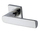 M Marcus Steel Line Hemisphere Grade 304 Door Handles On Square Rose, Polished Stainless Steel - SS-SQ655-P (sold in pairs)