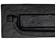 M Marcus Tudor Collection Letter Plate With Knocker (302mm x 109mm), Rustic Black Iron - TC562