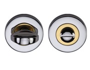 Heritage Brass Round 53mm Diameter Turn & Release, Dual Finish - Polished Chrome With Polished Brass - V0678-CB