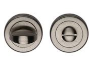 Heritage Brass Round 53mm Diameter Turn & Release, Satin Nickel Finish - V0678-SN