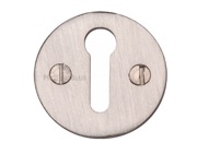 Heritage Brass Standard Key Escutcheon, Satin Nickel - V1010-SN