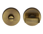 Heritage Brass Round 35mm Diameter Turn & Release, Antique Brass - V1018-AT